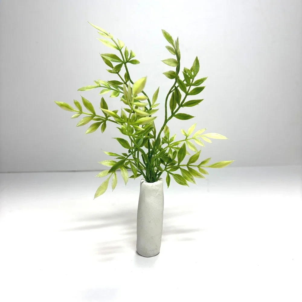 Artisian OOAK Miniature Dollhouse Potted Plant Faux Greenery Handmade Barbie‎
